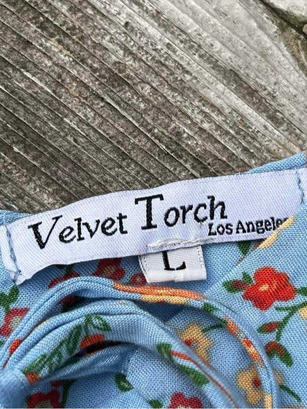 Velvet Torch Light Blue + Multi Floral Cutout Maxi Dress View 4
